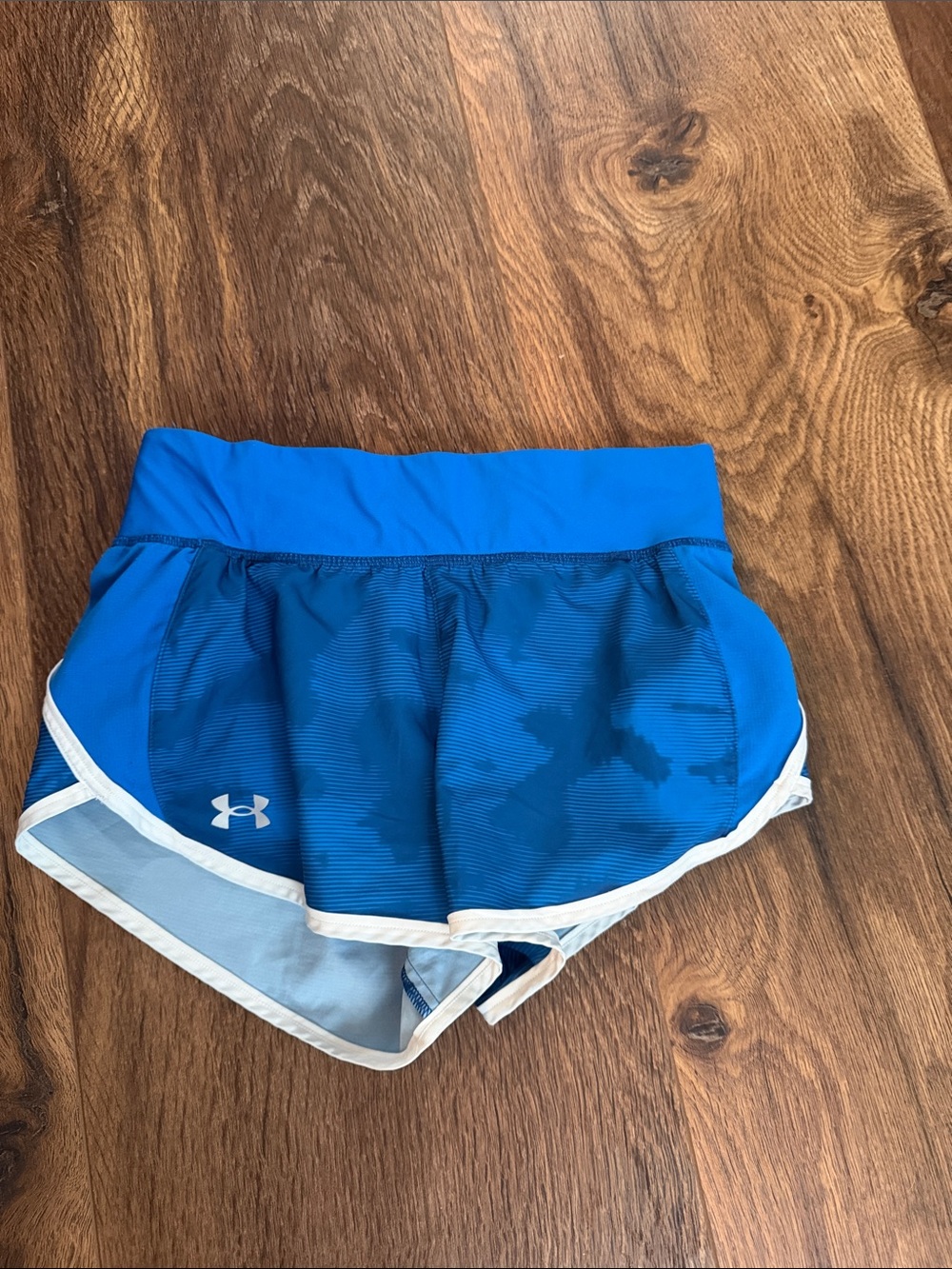 Under Armour Royal Blue Running Shorts with White Trim